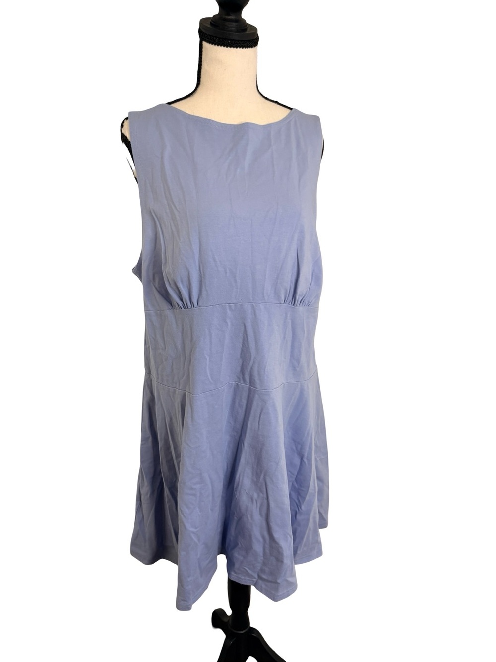 Aerie Monaco Blue Low Back Mini Dress XXL Soft Stretch Skater‎ Dress